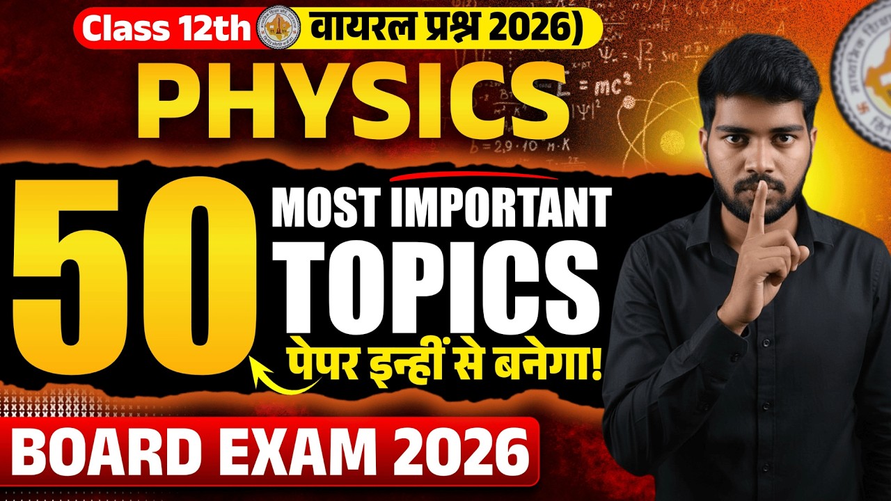 Rajasthan Board Class 12 Physics: High-Yield Topics for 2024 Exams