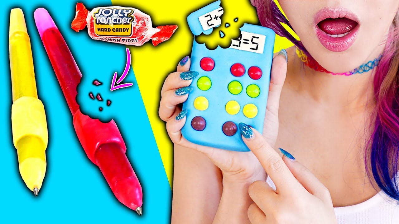 Edible School Supplies DIY: Make Candy Calculator, Pens & More