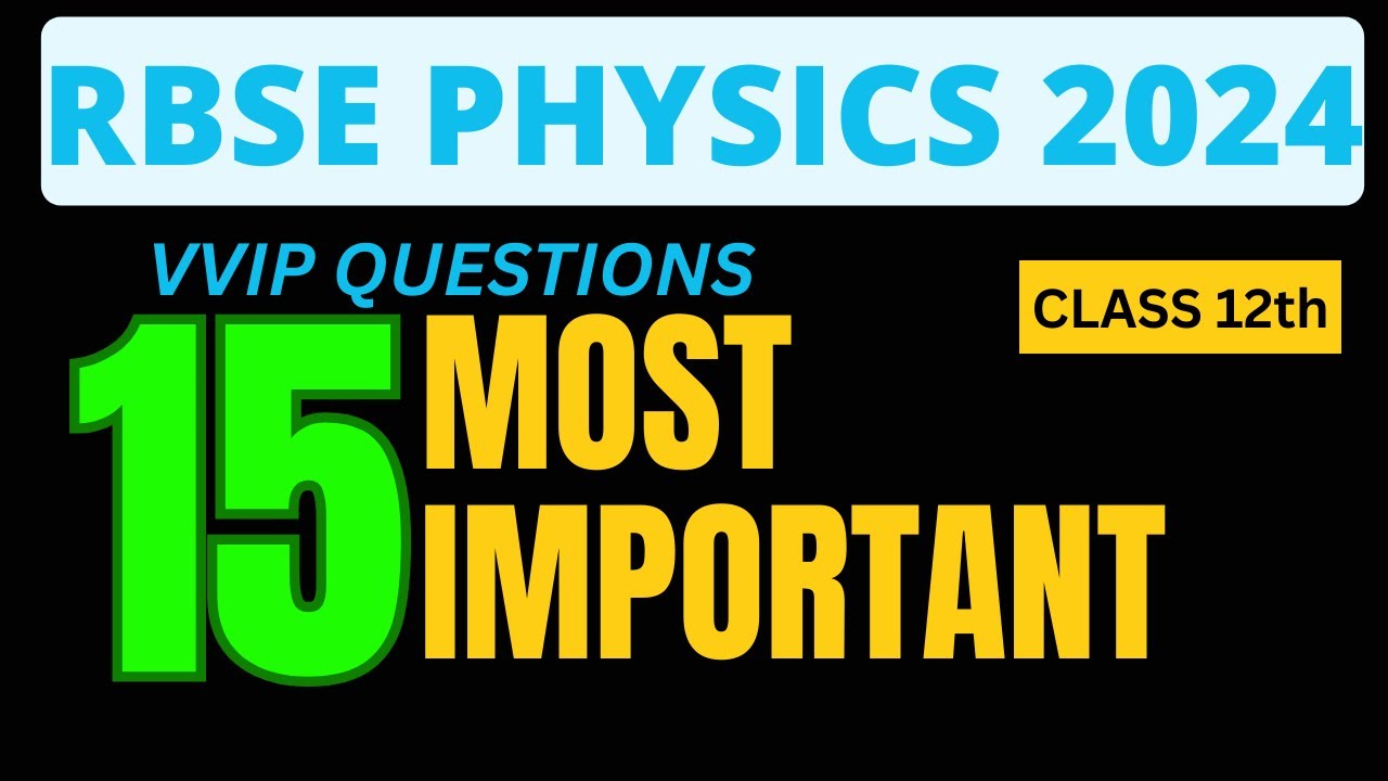 Physics Board Exam Prep: Top 15 Must-Study Questions & Chapters