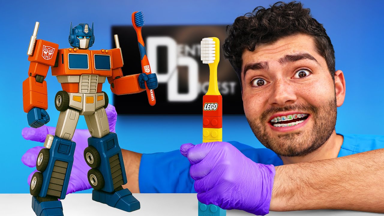Lego Toothbrush Comparison: Giant vs Robot Brusher Tested