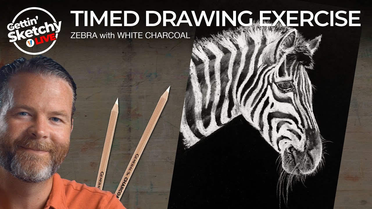 Master Reverse Drawing: Zebra on Black Paper Tutorial