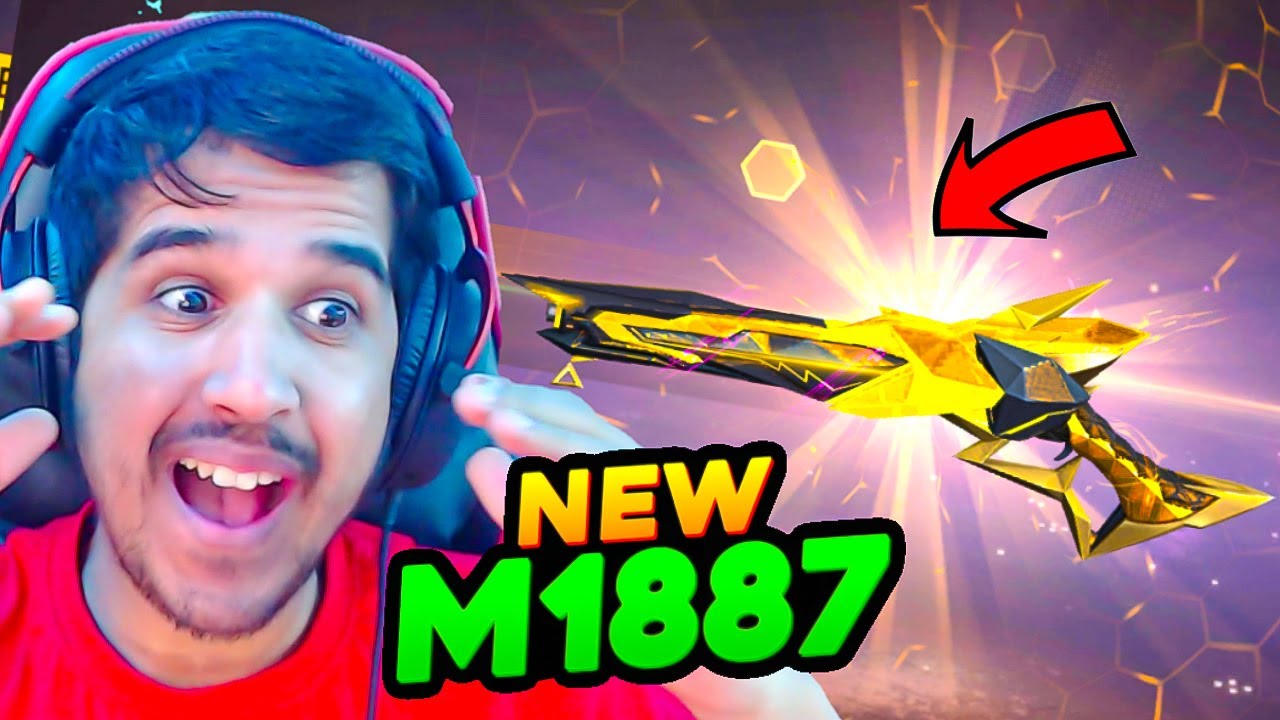 M1887 Golden Glare Skin Cost & Performance in Free Fire