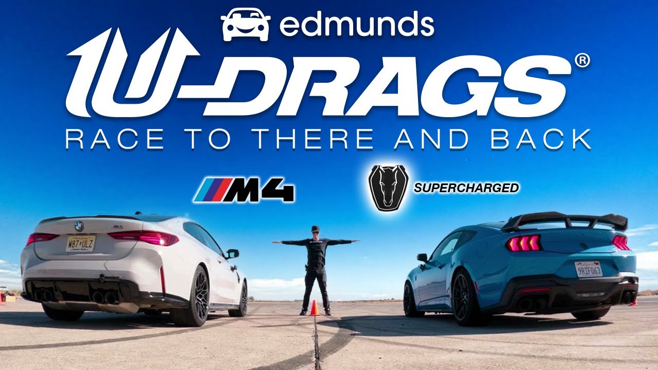 Supercharged Mustang Dark Horse vs BMW M4: U-Drag Showdown