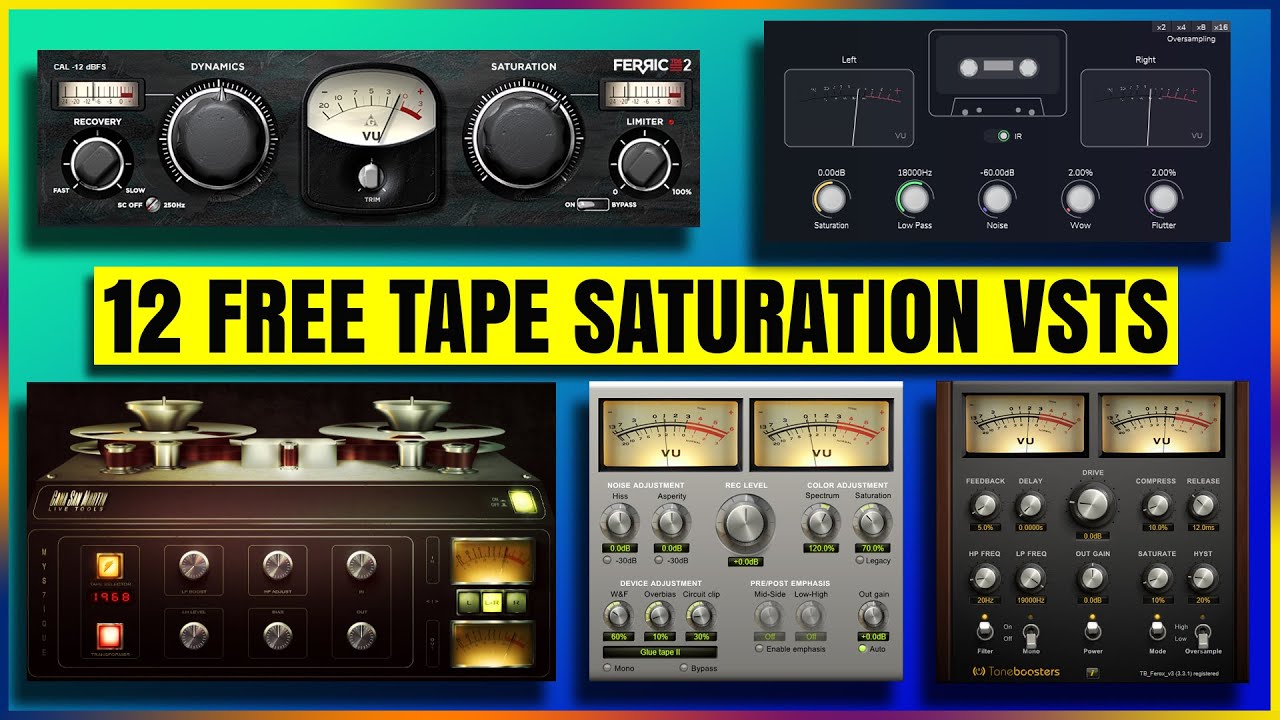 Top 12 Free Tape Saturation Plugins for Warmer Mixes