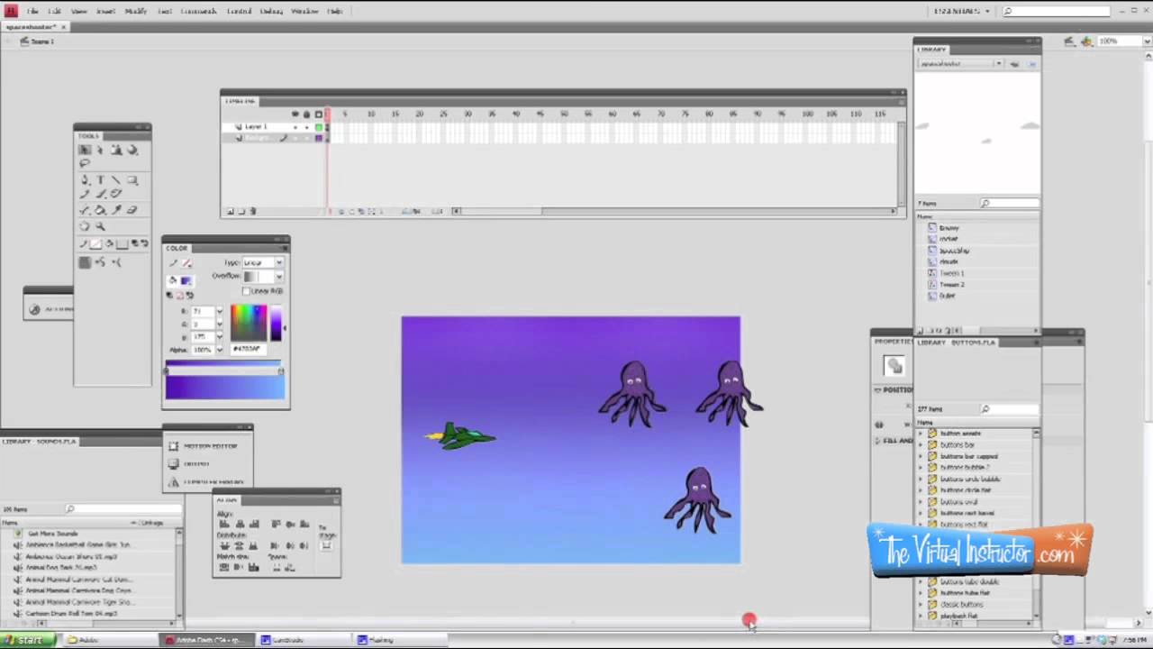 Flash Game Backgrounds: Gradient & Cloud Animation Tutorial