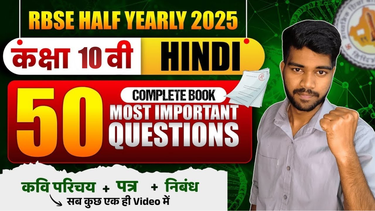 Class 10 Hindi Half-Yearly 2024-25: Kshitij & Kritika Key Questions