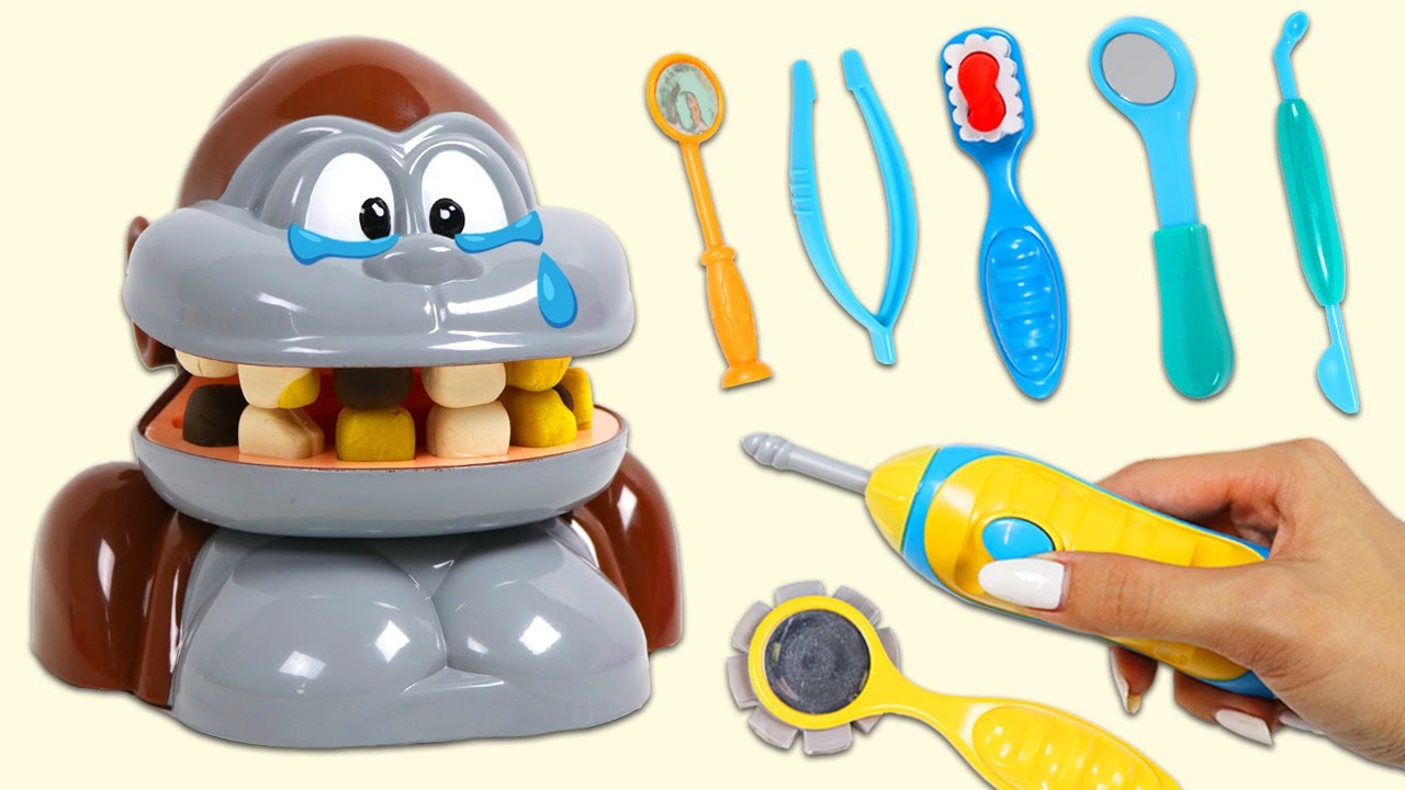Educational Dentist Play: 5-Step Toy Monkey Activity for Kids