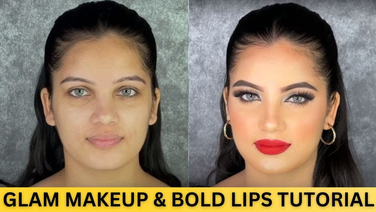 Red Lip Makeup Tutorial: Soft Eyes & Bold Lips for Indian Skin