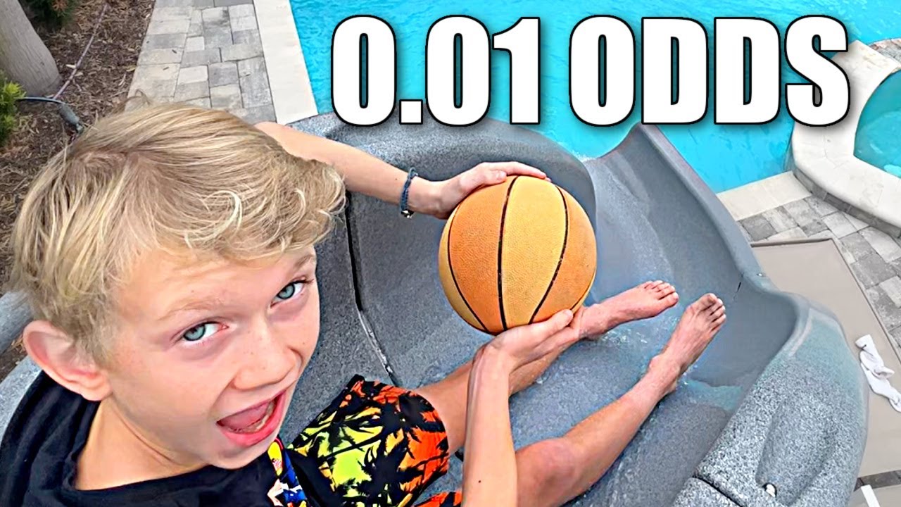 Epic Trick Shot Battle: Behind the Pool Basketball Showdown