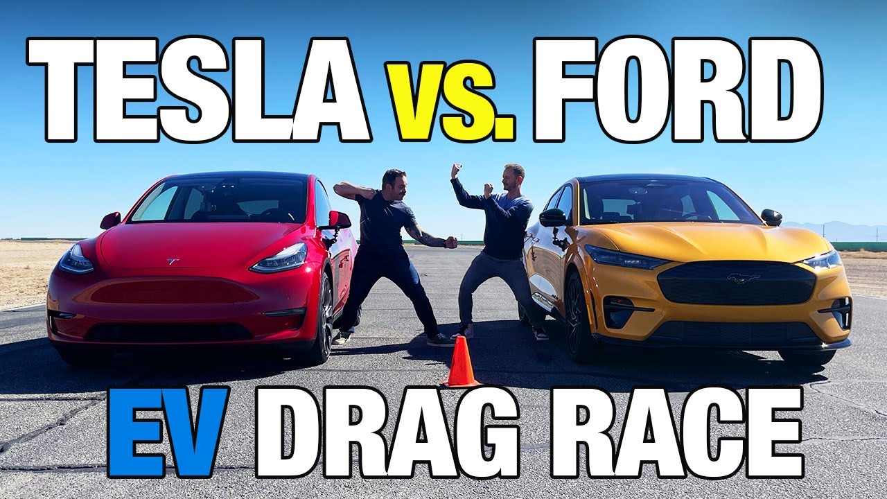 Tesla Model Y vs Ford Mustang Mach-E GT: Drag Race Results