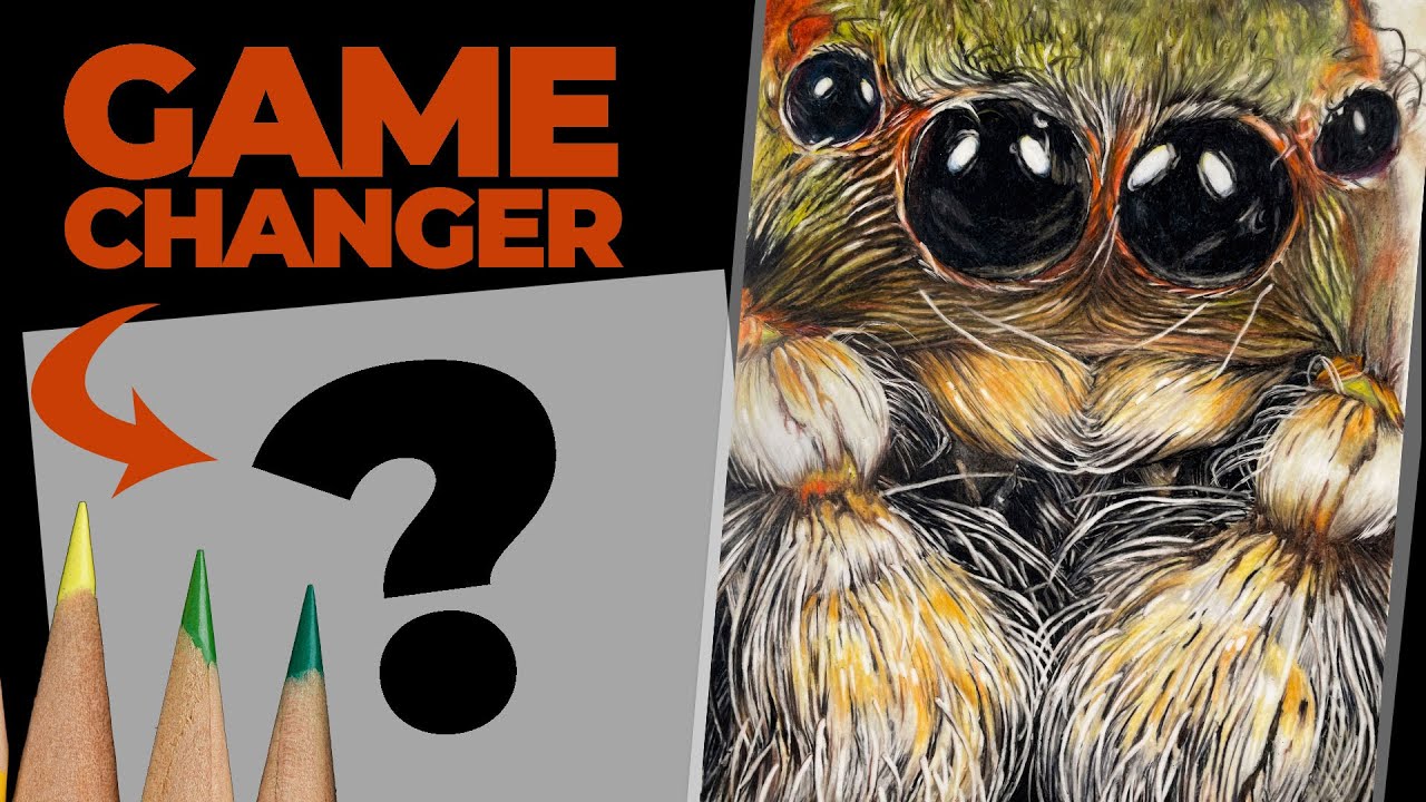 Mastering Colored Pencil on Polyester Film: Spider Portrait Guide