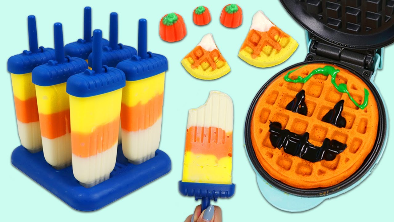 Easy Halloween Dessert Recipes: Candy Corn Pops & Waffles