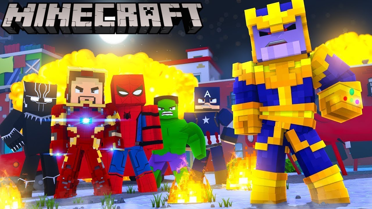 Top 5 Marvel Skins for Minecraft (Gameplay Showcase)