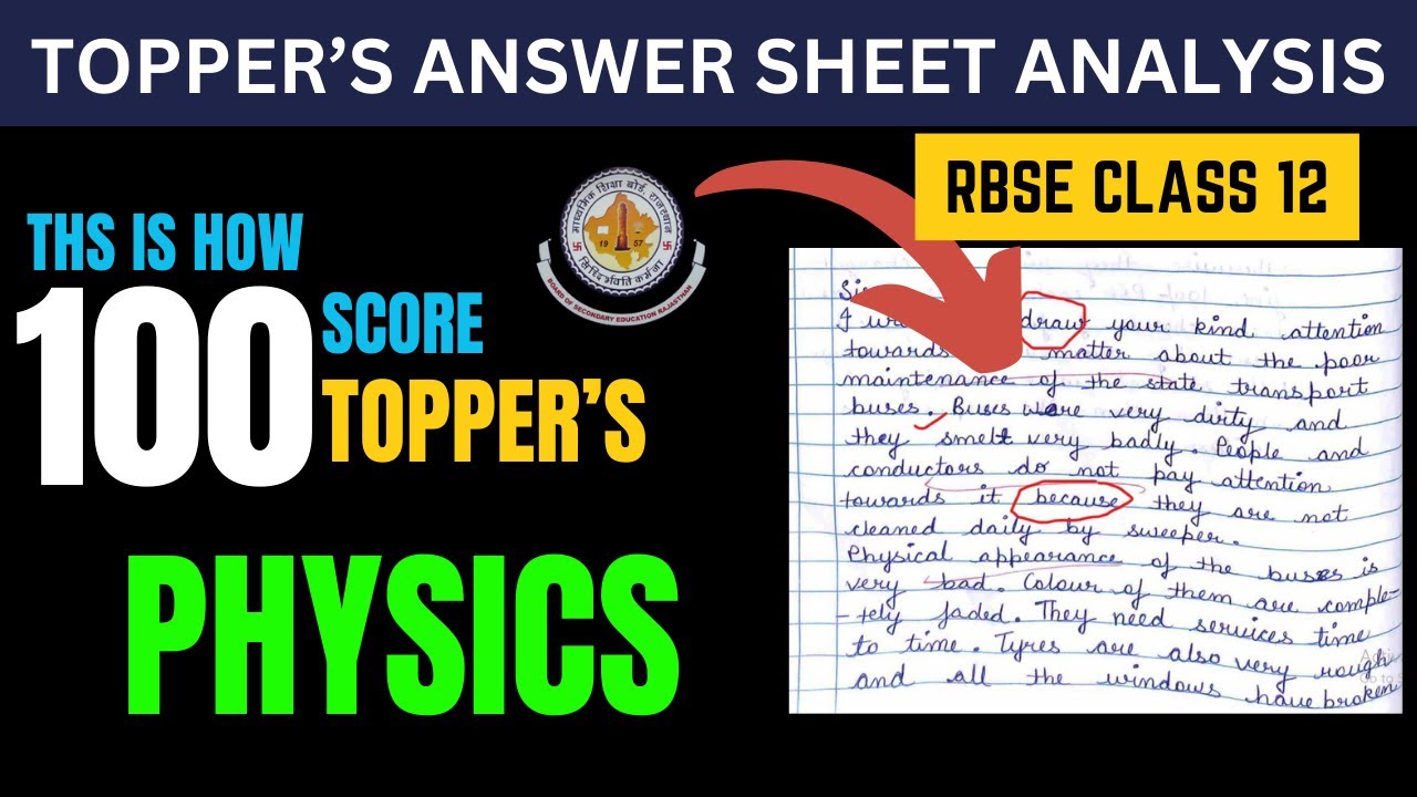 Physics Exam Answer Strategies: Topper Techniques Revealed