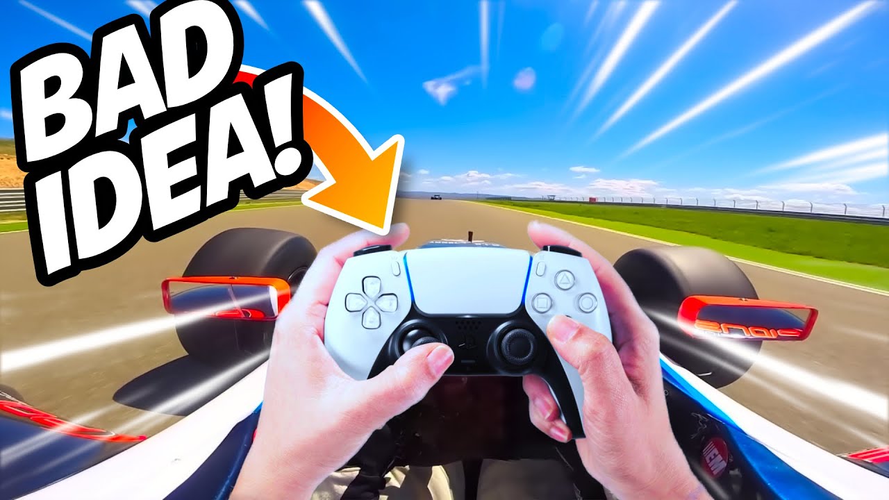 Real Racer vs Gamer: Track Battle with PS5 in Car