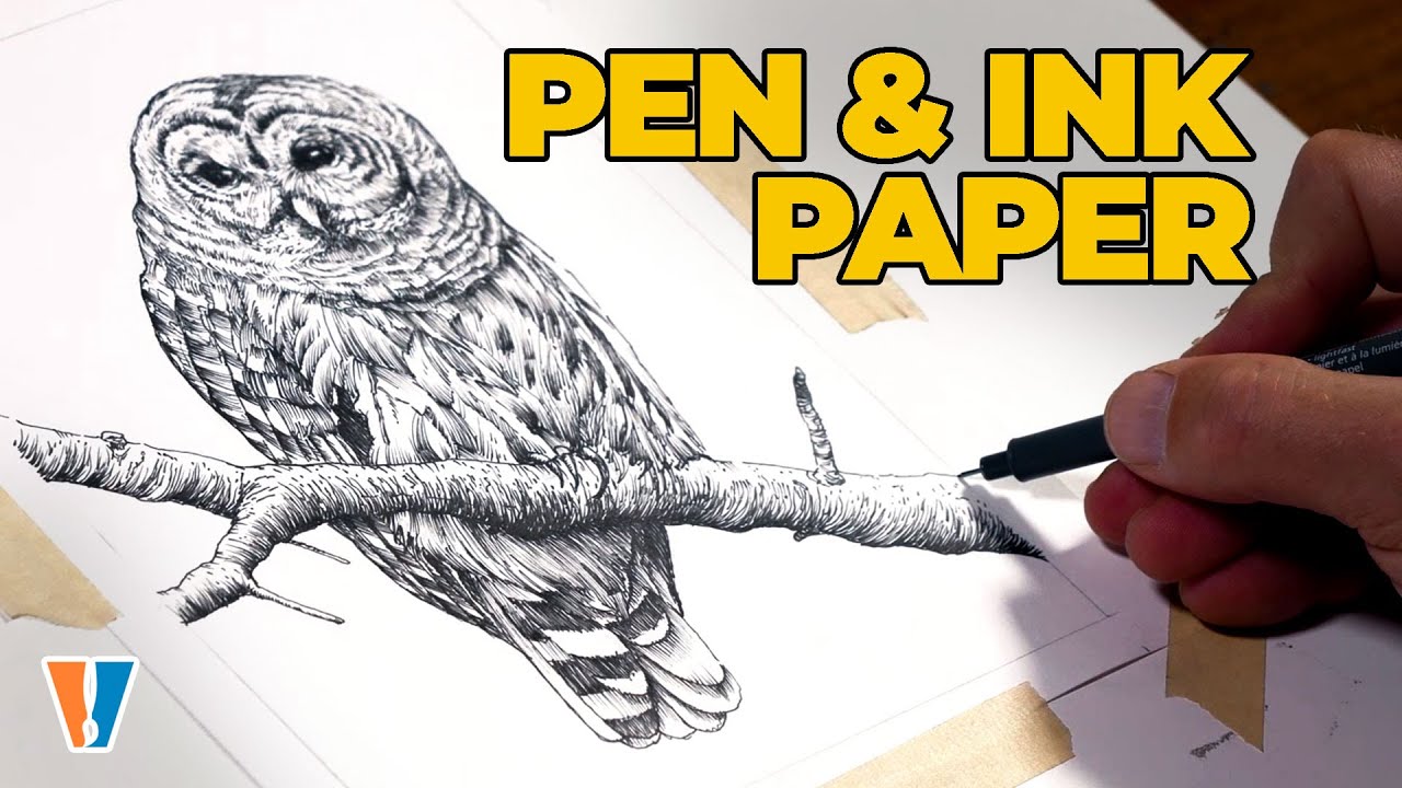 Canon Pen & Ink Paper Review: Owl Drawing Tutorial