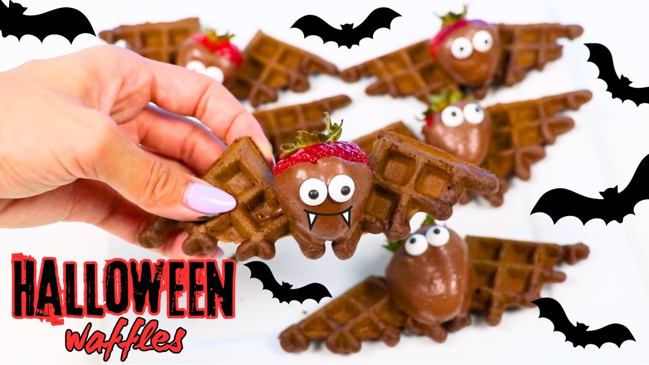 Spooktacular Halloween Breakfast: Waffle Bats & Jelly Pumpkins