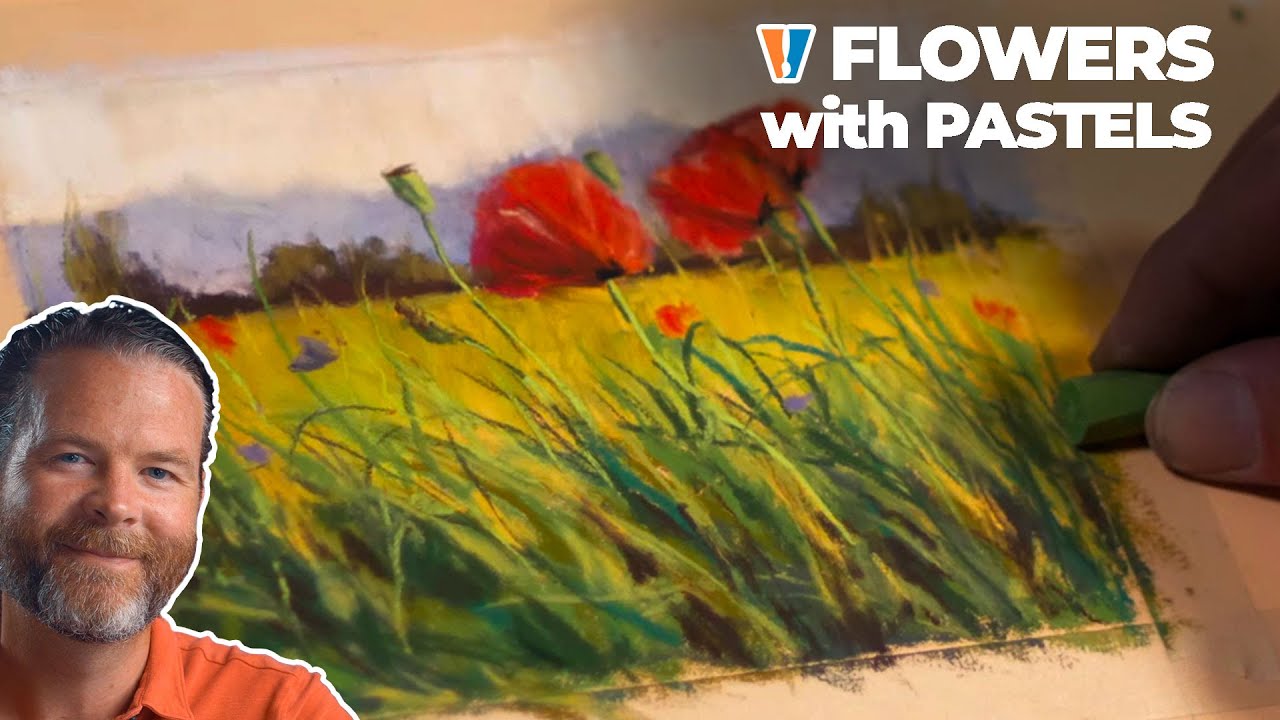 Pastel Poppy Field Tutorial: Step-by-Step Landscape in 60 Minutes