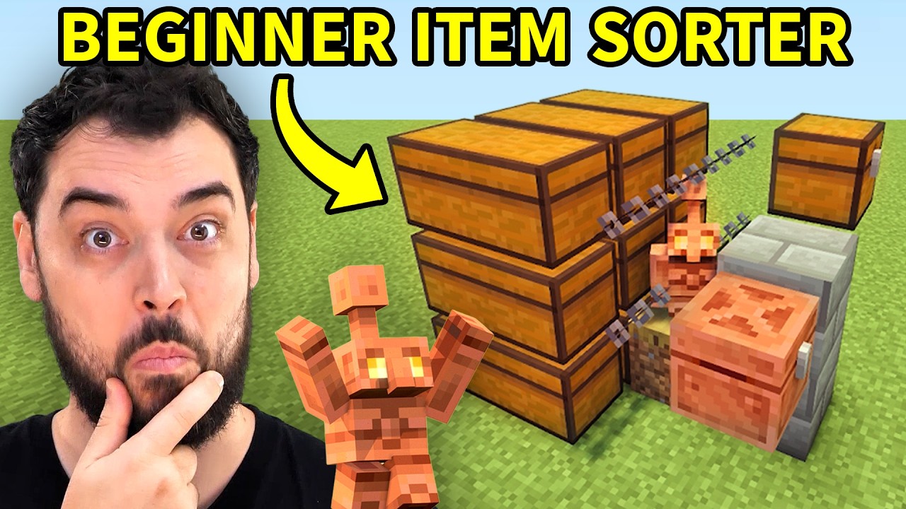 Copper Golem Item Sorter: Efficient Minecraft Storage System
