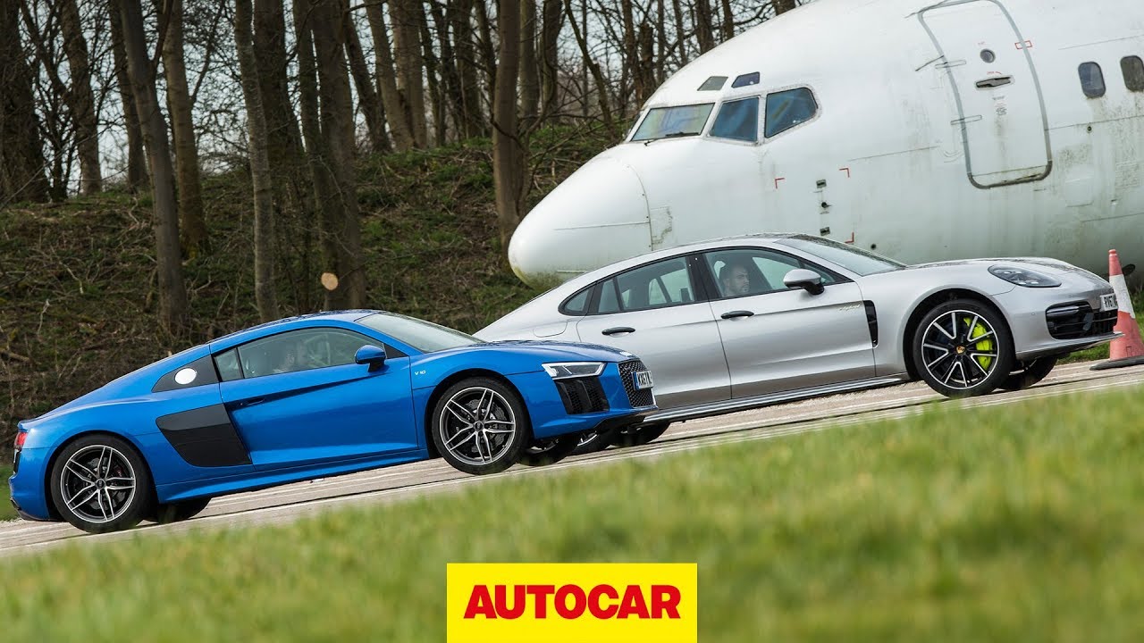 title：Porsche Panamera Turbo S E-Hybrid vs Audi R8: Drag Race Verdict
