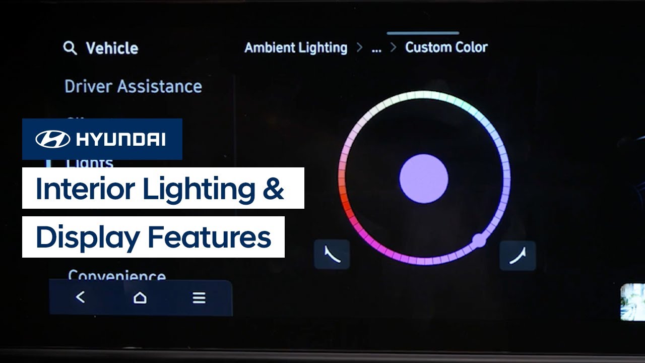 Hyundai Interior Lights & Display Settings Customization Guide