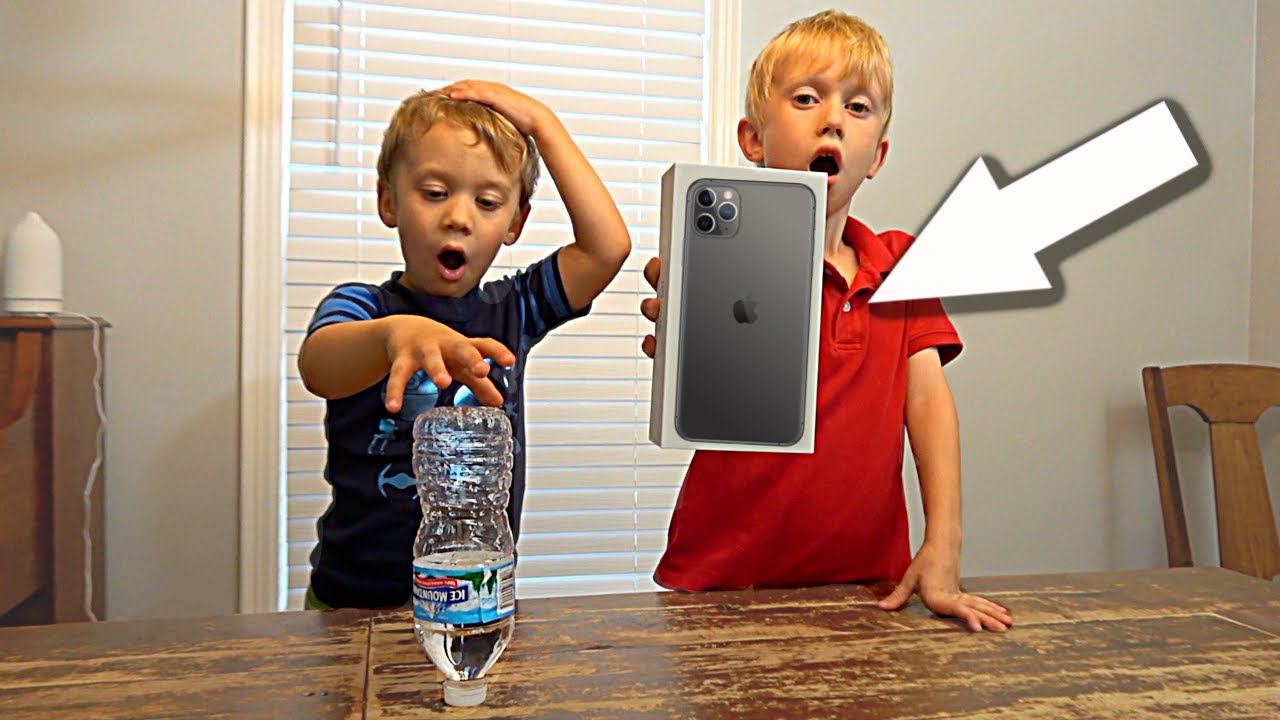 Colin Dominates Bottle Flip Challenge to Win iPhone 11