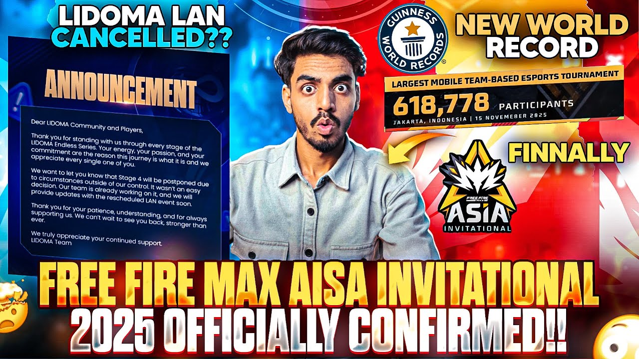 Free Fire Max Asia Invitational 2025 Confirmed, Ledge Legends Postponed