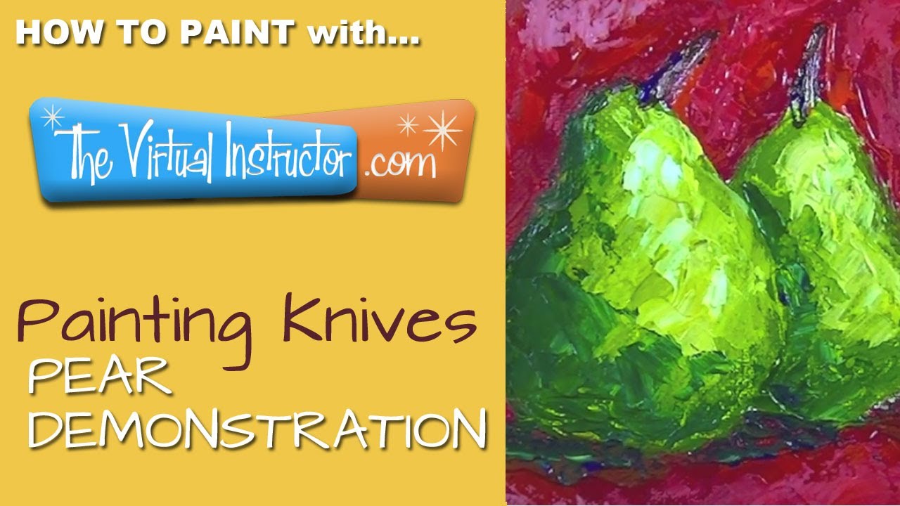 Impasto Pear Still Life: Acrylic Knife Painting Techniques