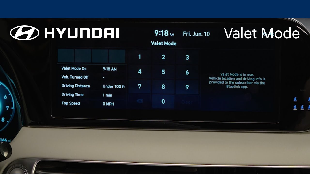 Hyundai Valet Mode: Secure Data & Track Usage