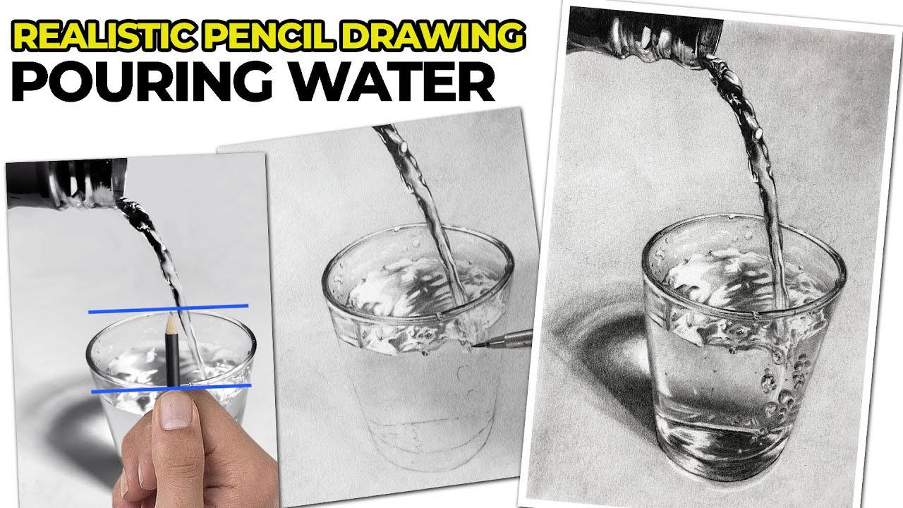 Realistic Water Drawing: Graphite Pencil Techniques