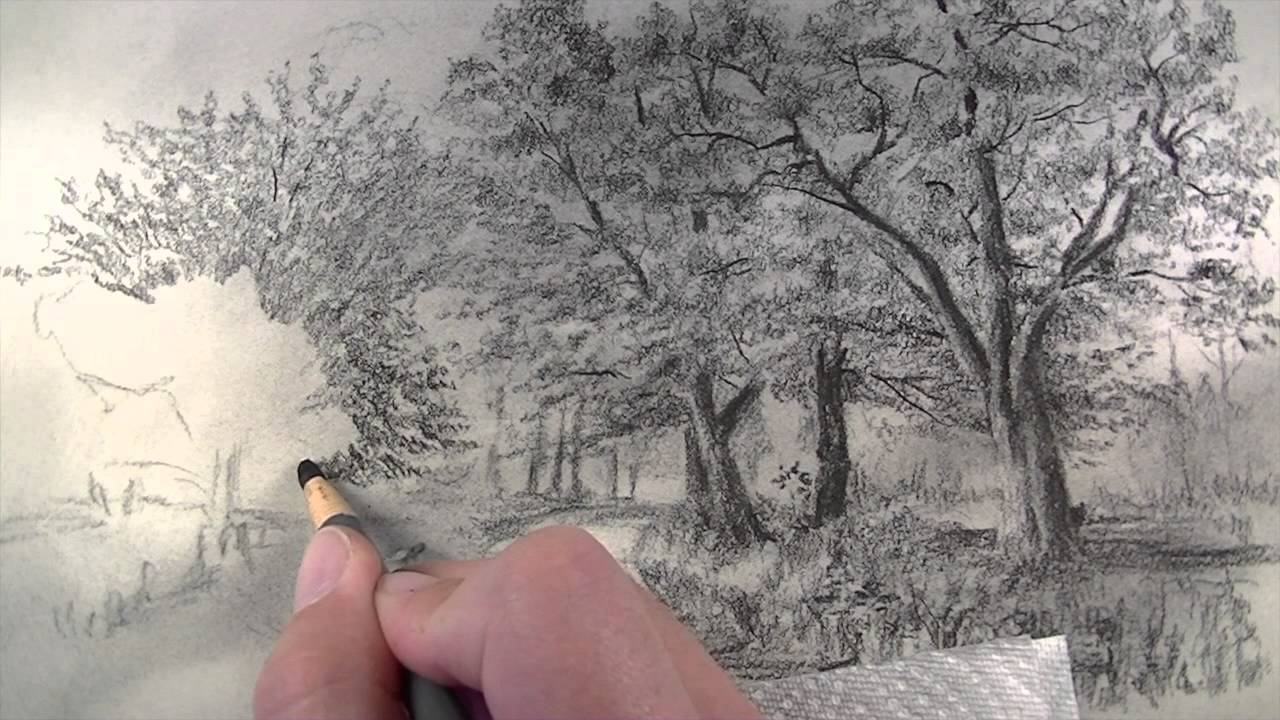 Master Charcoal Landscape Sketching in 4 Steps