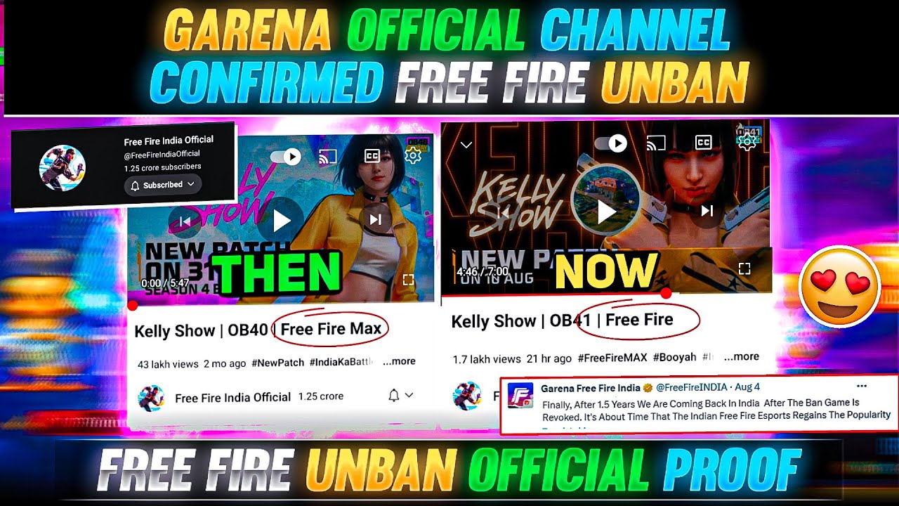 Free Fire India Return Hinted in Official OB41 Update