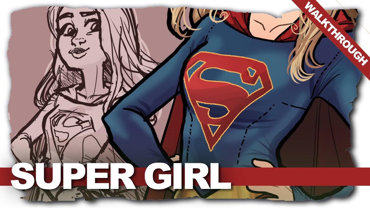 How to Draw Supergirl: Digital Art Process Breakdown