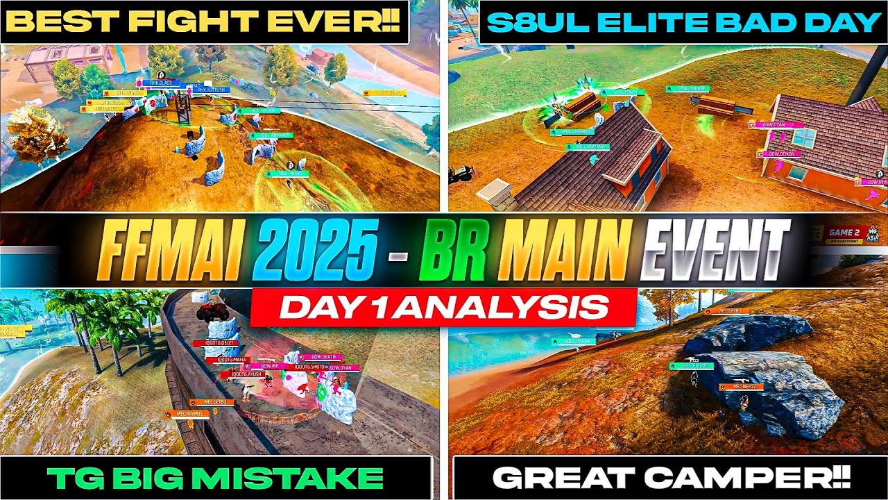 Free Fire MAX Asia Invitational 2025 Day 1 Analysis: Key Matches & Takeaways