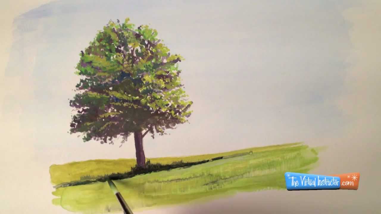 Quick Gouache Tree Painting: Step-by-Step Tutorial
