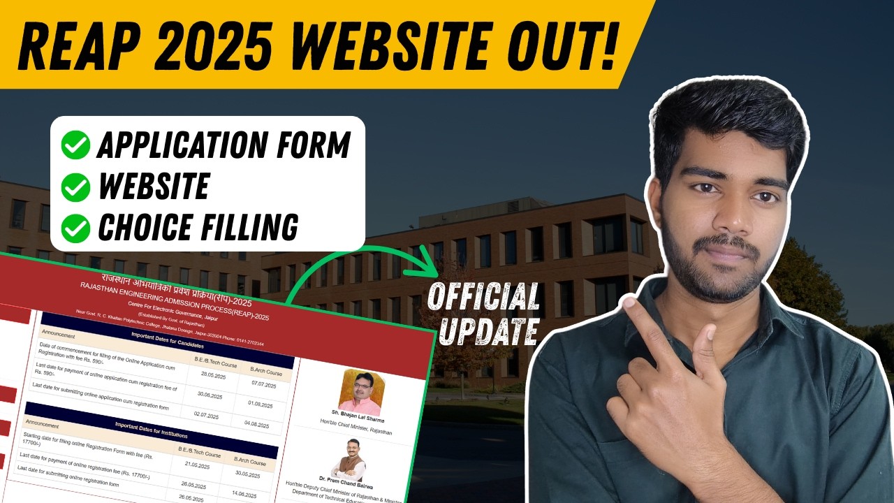 REAP 2025 Counseling: Key Dates, Eligibility & Process Updates