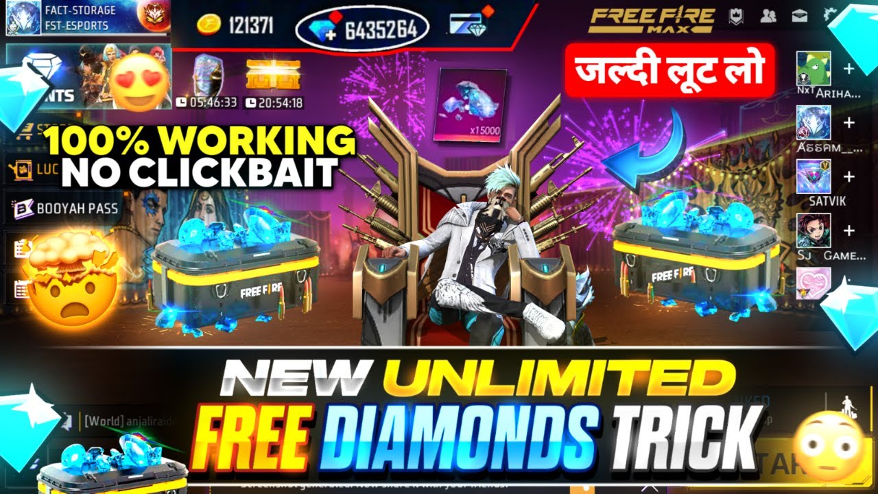 Free Fire Diamonds Trick: Get 200 for ₹0 (November 2023)