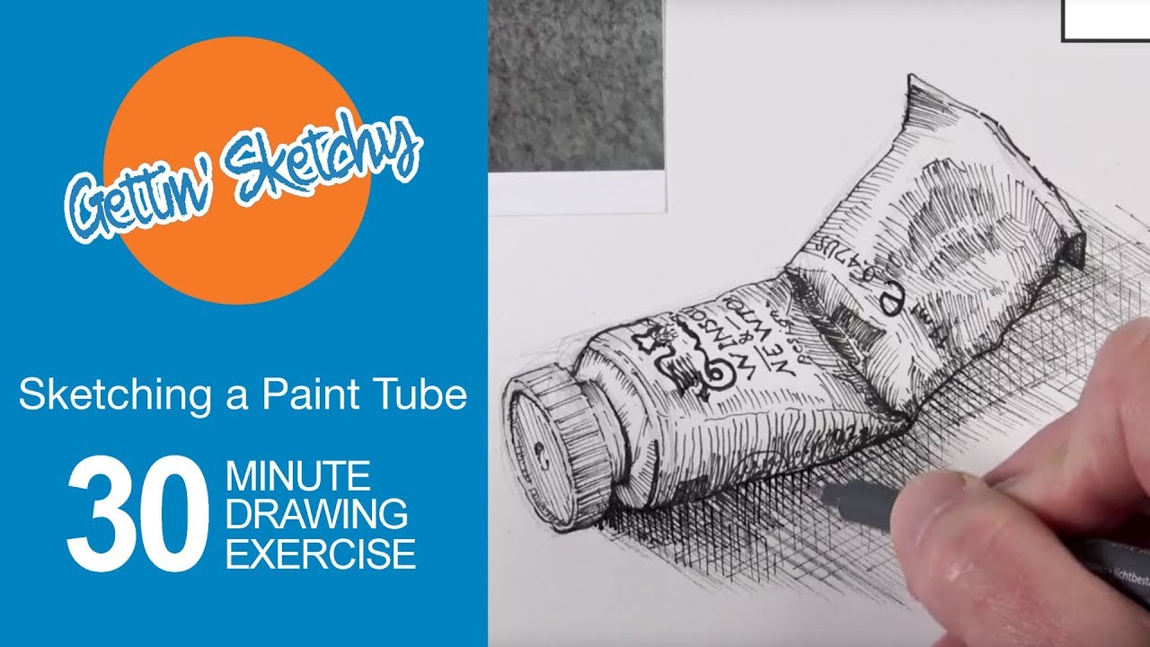 Master Pen and Ink Sketching: Paint Tube in 30 Minutes