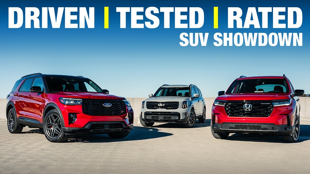 2025 Three-Row SUV Comparison: Kia Telluride vs Ford Explorer vs Honda Pilot