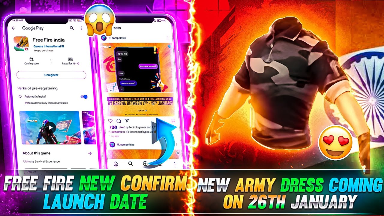 Free Fire India Launch Date Confirmed: Republic Day Special Revealed