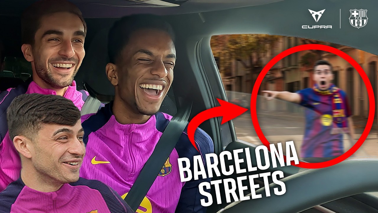 FC Barcelona Stars Test Drive CUPRA Raval Electric Car