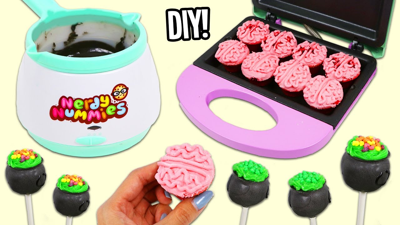 Easy Halloween Treats: Brain Cupcakes & Cauldron Cake Pops