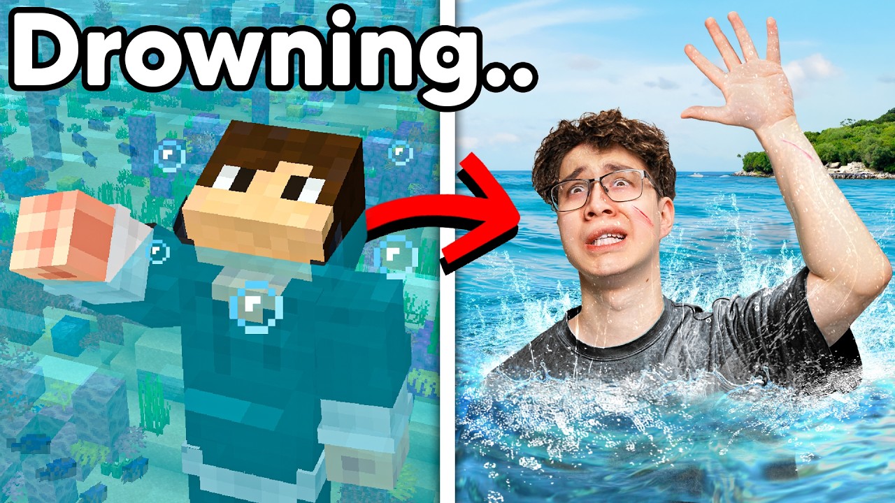 Surviving Minecraft Deaths IRL: Fire, Spiders & 50ft Falls