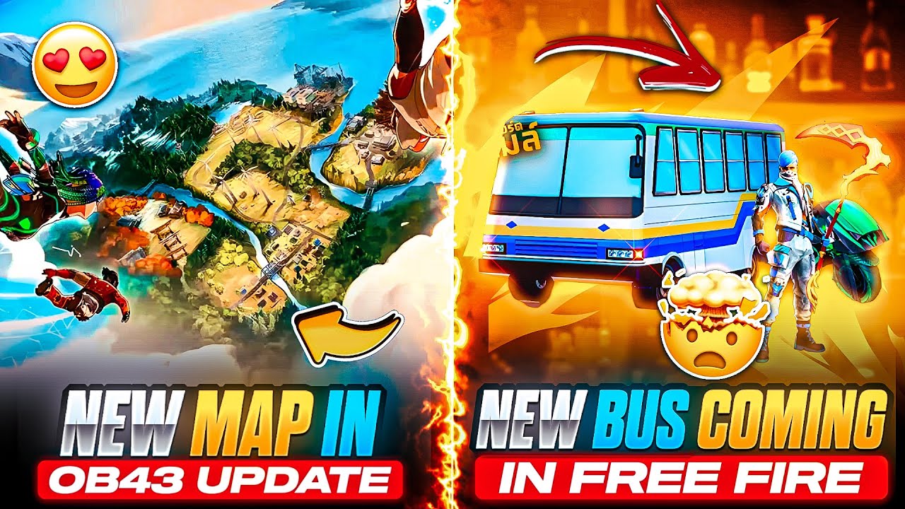 Free Fire O43 Update: New Hybrid Map & Bus Surfboard Leaked
