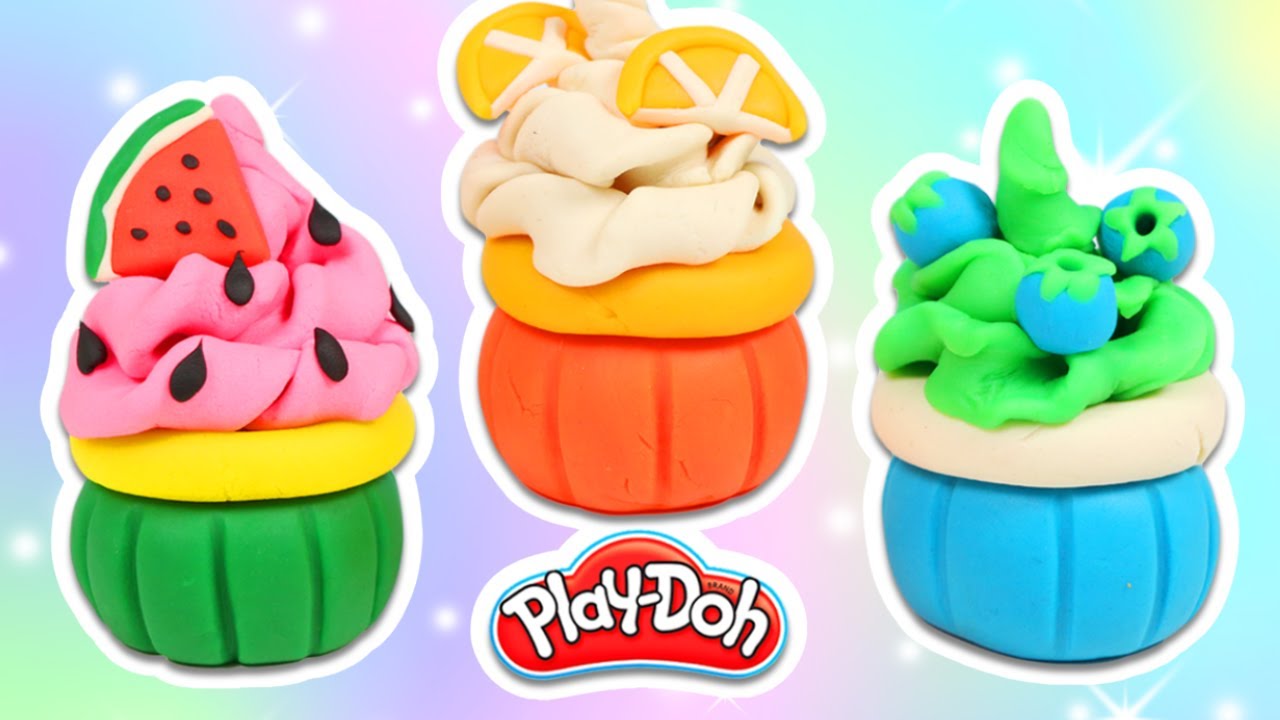 Make Play-Doh Fruit Cupcakes: 3 Easy Designs