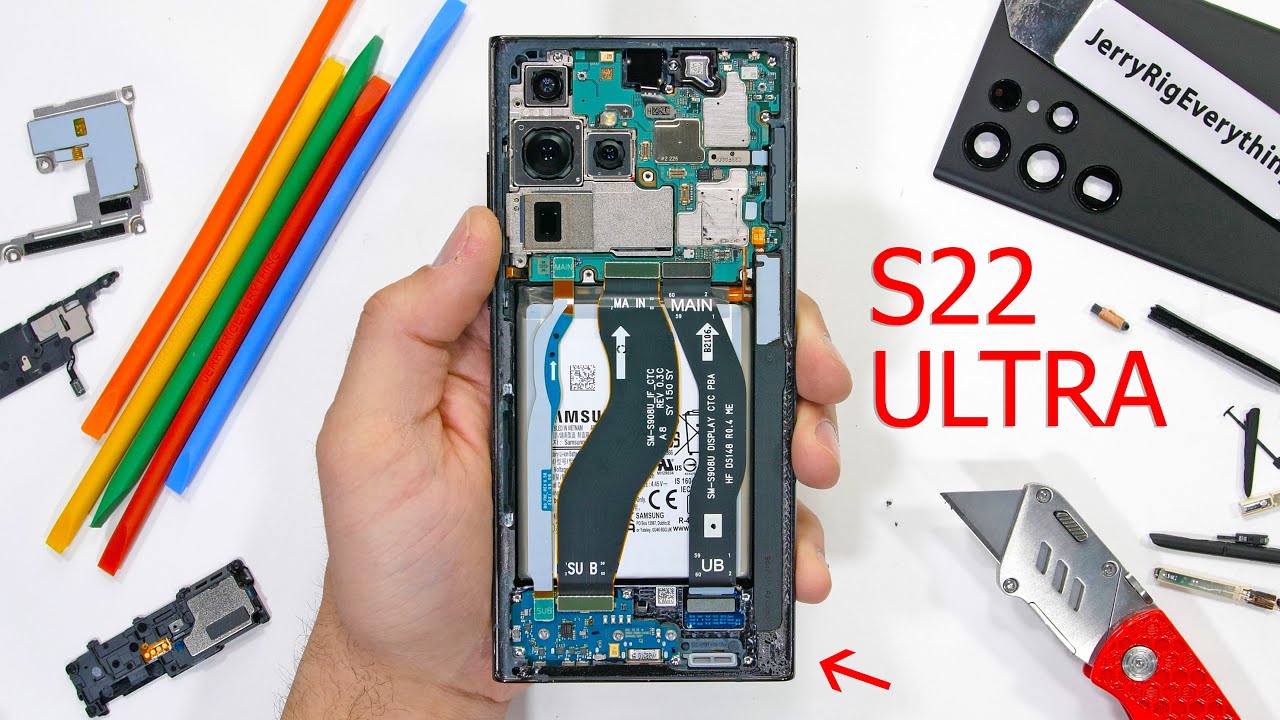 Samsung S22 Ultra Teardown: Waterproofing Secrets & Recycling Concerns