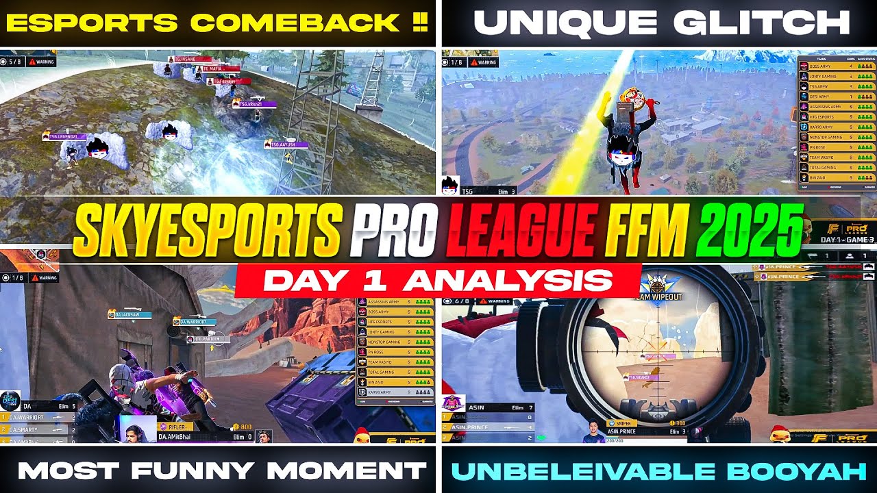 Free Fire MAX Sky Sports Pro League Day 1 Analysis: Key Matches & Strategies