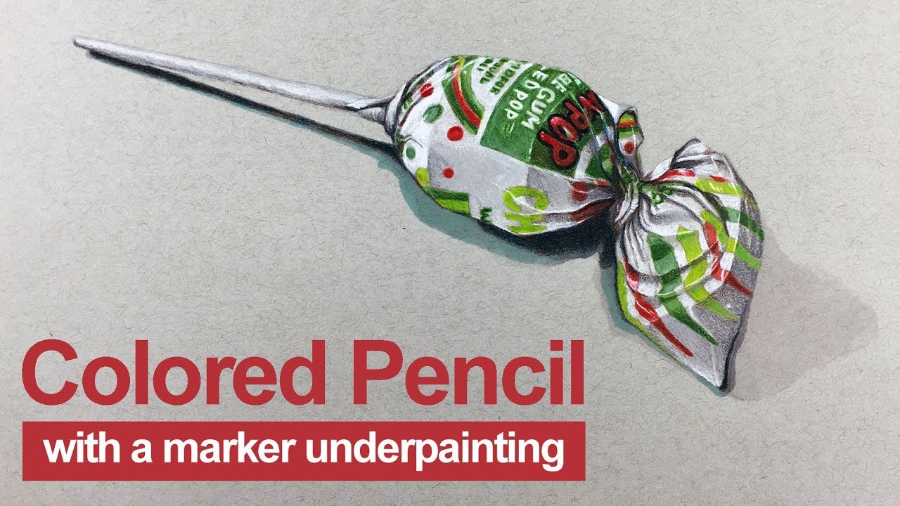 Candy Wrapper Drawing Tutorial: Marker & Colored Pencil Techniques