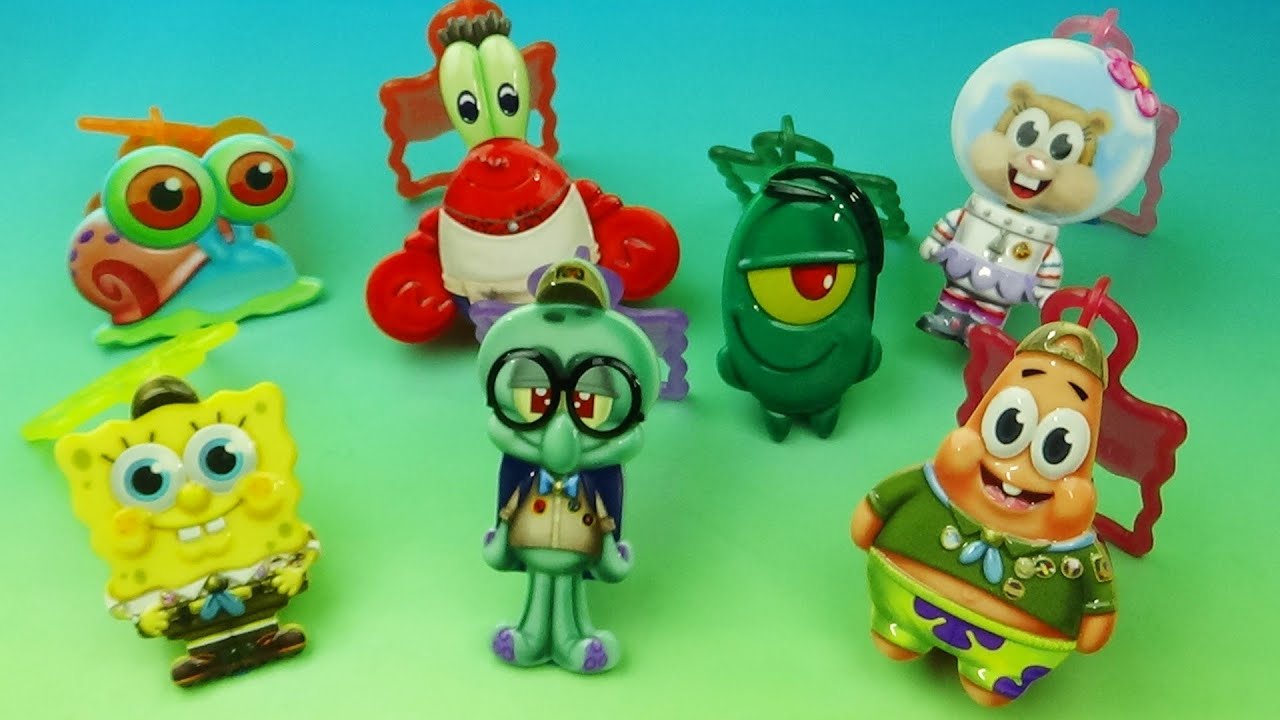 SpongeBob Movie Wendy's Collectibles: 2019 Keychain Set Review