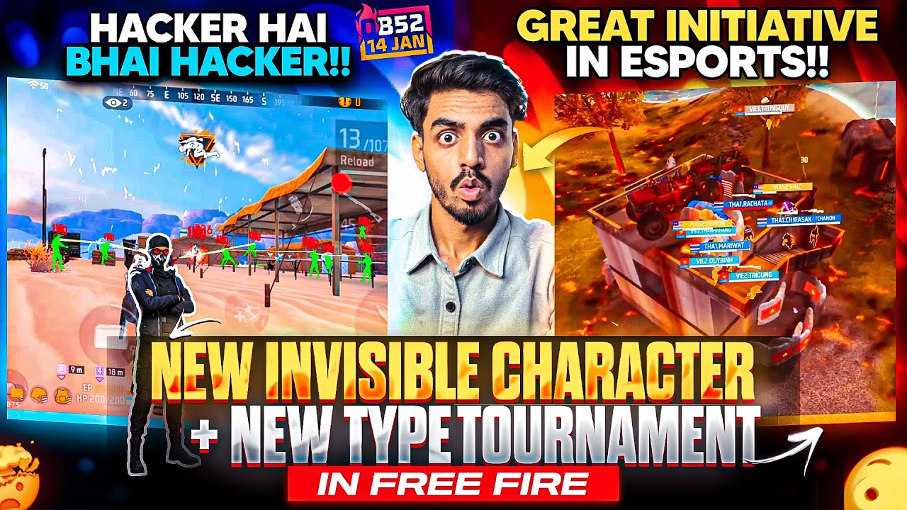 Free Fire New Invisible Character, Tournaments & Diamond Event